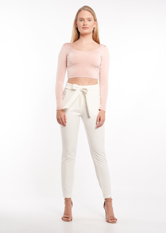 Elől-hátul dekoltált crop top