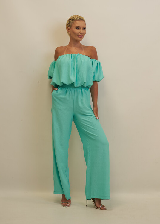 Ejtett vállú szatén crop top