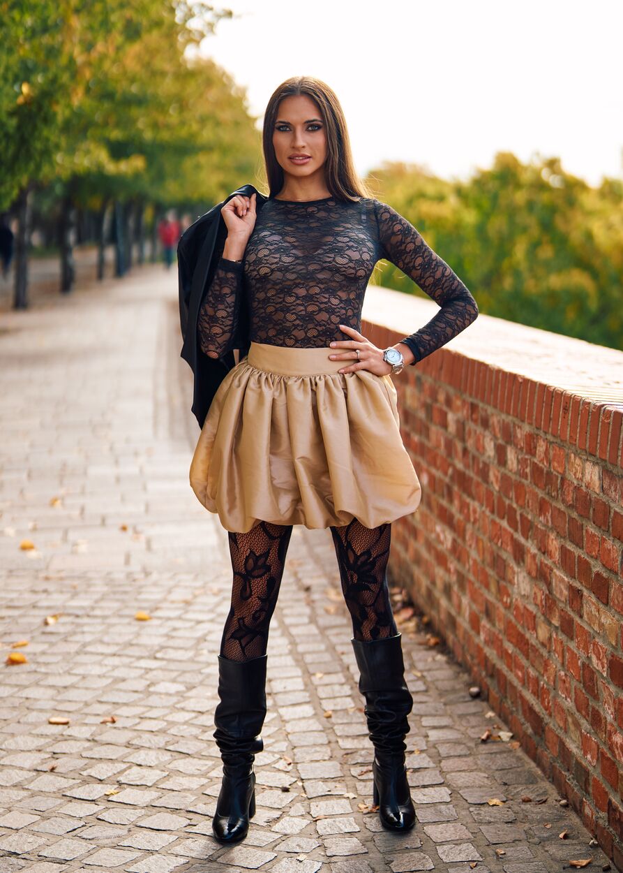 Szatén buborékszoknya