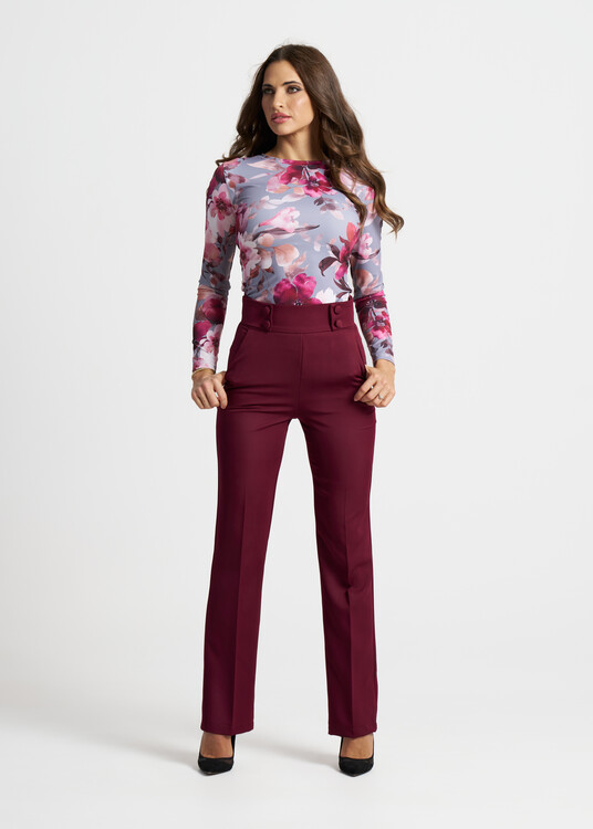 Hosszú ujjú bazsarózsás basic felső