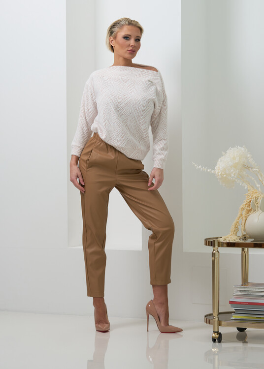 Cikkcakk mintás csónak nyakú felső