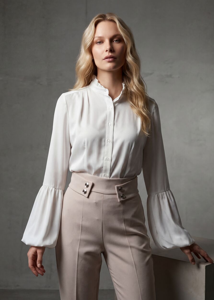 Tölcsér ujjú blúz