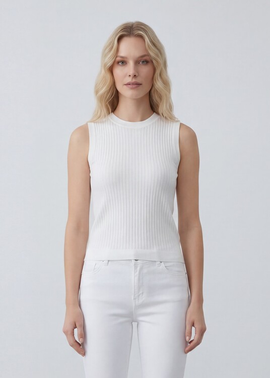 Vékony kötött bordás trikó