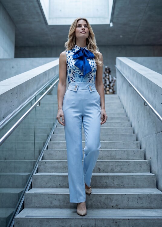 Szatén masnis népi motívumos body