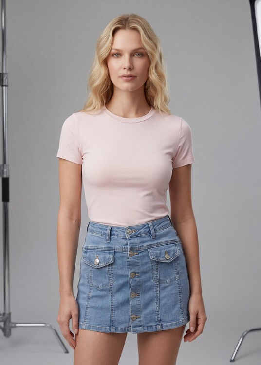 Kerek nyakú basic felső